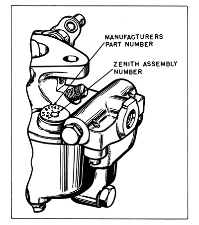 Zenith Carburetor Numbers