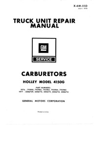 CM206 Holley 4150G and 4150EG Carburetors for 1975-1986 GM Trucks