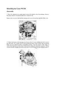 Carburetor service manuals