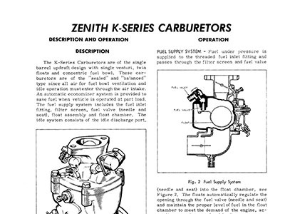 Zenith Model K-Series Manual